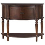 Console demi-lune marron