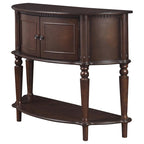Console demi-lune marron