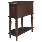 Console demi-lune marron
