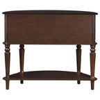 Console demi-lune marron