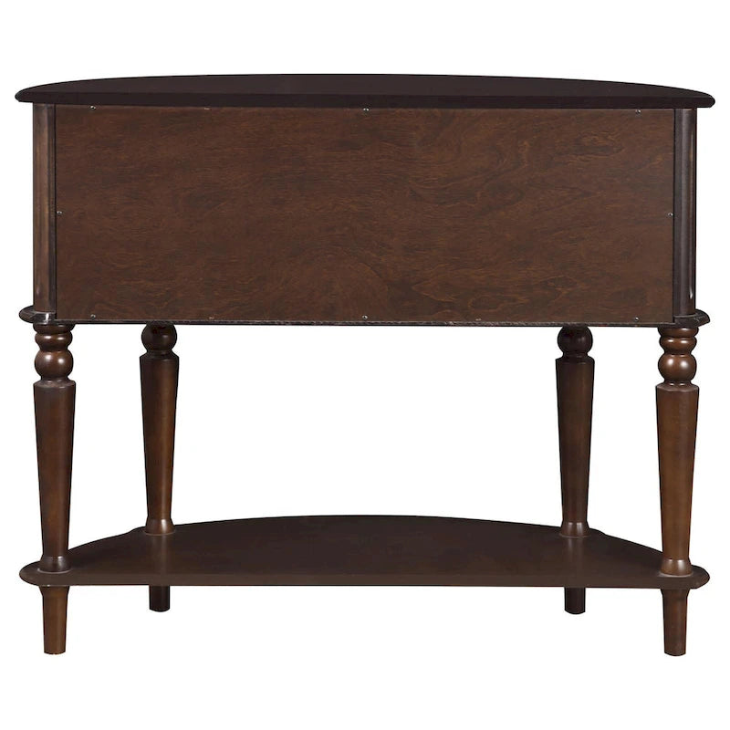 Console demi-lune marron