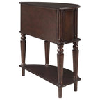 Console demi-lune marron