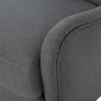 Fauteuil d'appoint dossier haut Charcoal 27 avec dossier à oreilles et pieds en bouleau