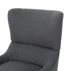Fauteuil d'appoint dossier haut Charcoal 27 avec dossier à oreilles et pieds en bouleau