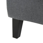 Fauteuil d'appoint dossier haut Charcoal 27 avec dossier à oreilles et pieds en bouleau