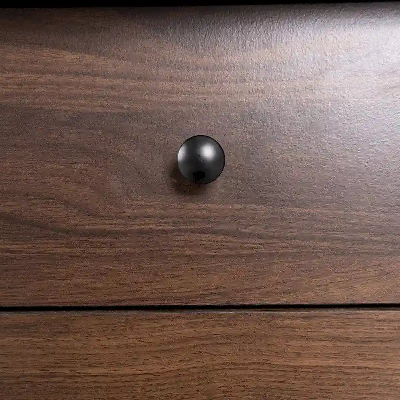 Meuble TV 160 cm, café foncé et noir, style Mid-Century, compatible avec les téléviseurs jusqu'à 70"