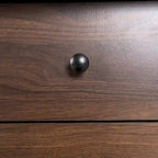 Meuble TV 160 cm, café foncé et noir, style Mid-Century, compatible avec les téléviseurs jusqu'à 70"