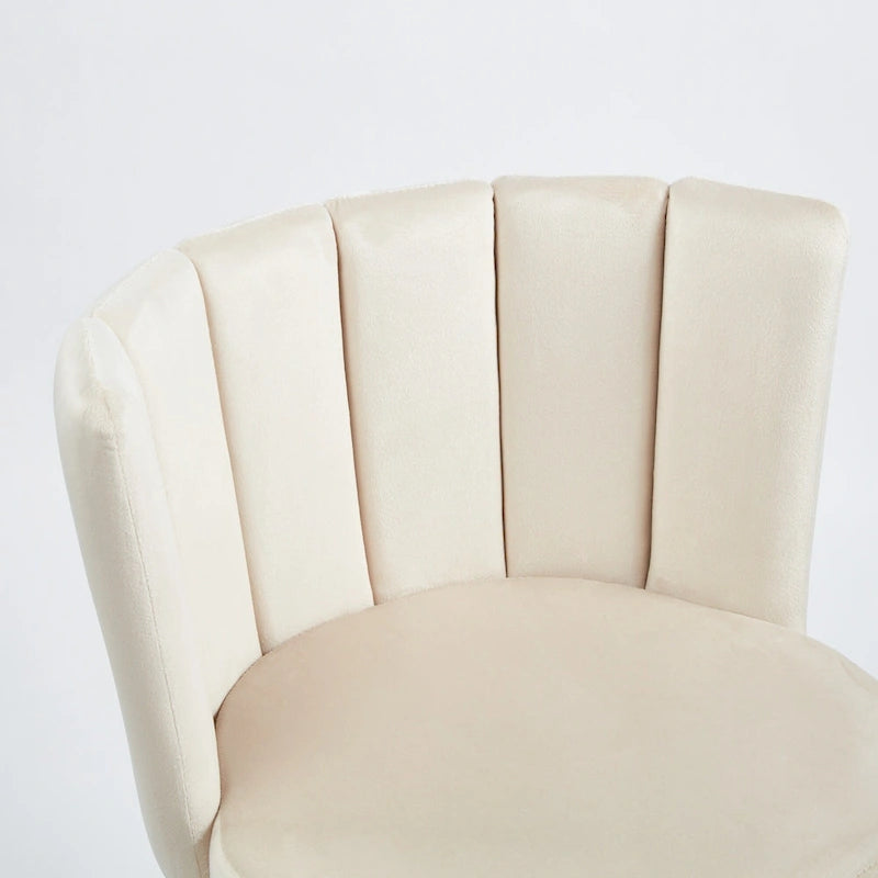 Rose / Fauteuil d'appoint en fausse fourrure à poils courts / Une place