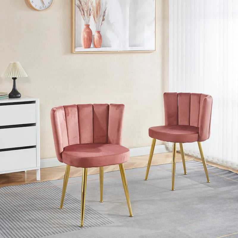 Rose / Fauteuil d'appoint en fausse fourrure à poils courts / Une place