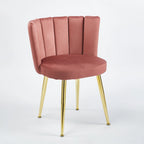 Rose / Fauteuil d'appoint en fausse fourrure à poils courts / Une place