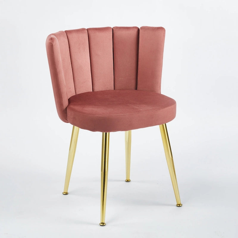 Rose / Fauteuil d'appoint en fausse fourrure à poils courts / Une place