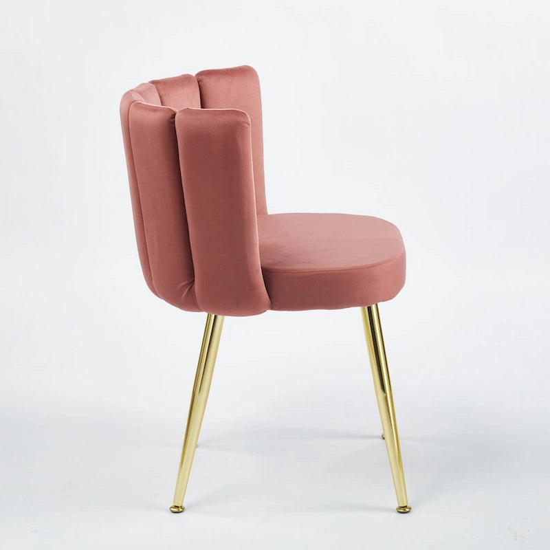 Rose / Fauteuil d'appoint en fausse fourrure à poils courts / Une place