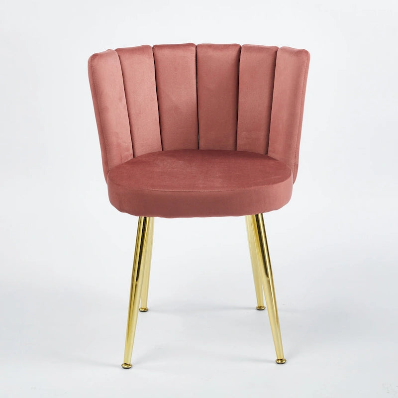 Rose / Fauteuil d'appoint en fausse fourrure à poils courts / Une place