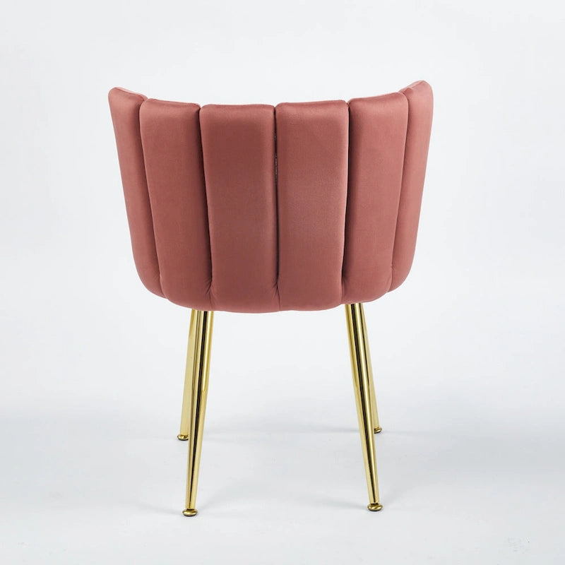 Rose / Fauteuil d'appoint en fausse fourrure à poils courts / Une place