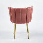 Rose / Fauteuil d'appoint en fausse fourrure à poils courts / Une place