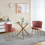 Rose / Fauteuil d'appoint en fausse fourrure à poils courts / Une place