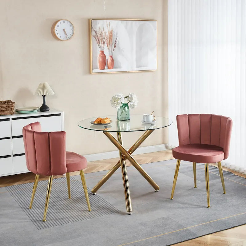 Rose / Fauteuil d'appoint en fausse fourrure à poils courts / Une place
