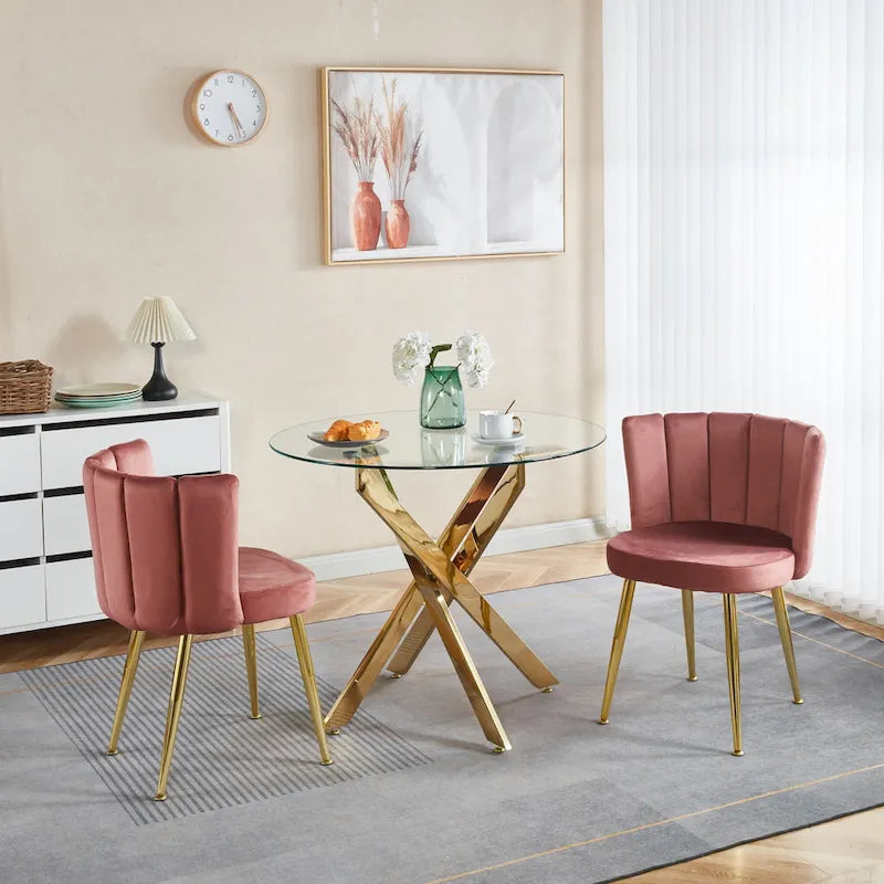 Rose / Fauteuil d'appoint en fausse fourrure à poils courts / Une place