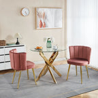Rose / Fauteuil d'appoint en fausse fourrure à poils courts / Une place