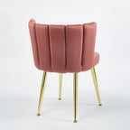Rose / Fauteuil d'appoint en fausse fourrure à poils courts / Une place
