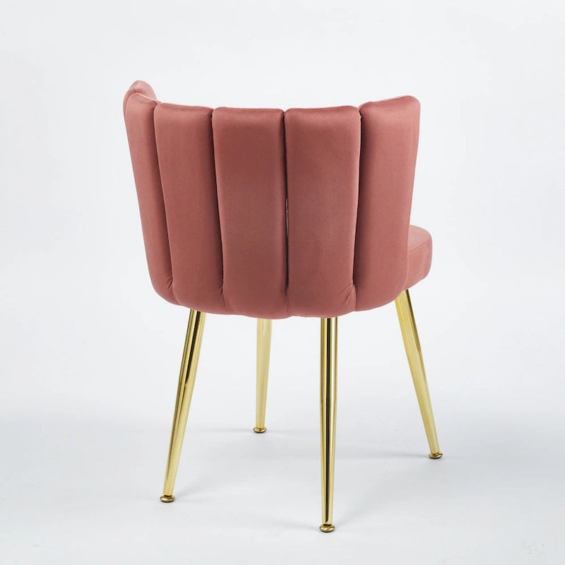 Rose / Fauteuil d'appoint en fausse fourrure à poils courts / Une place