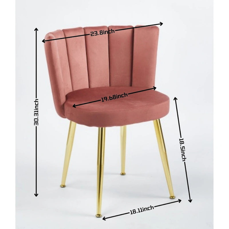 Rose / Fauteuil d'appoint en fausse fourrure à poils courts / Une place