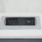 Canapé d'angle inclinable de luxe 5 et 6 places avec LED, USB, chargement sans fil, Bluetooth et rangement