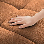 110.2 Ensemble canapé 3 places en chenille avec ottoman et coussins, cadre en bois massif et coussins haute résilience
