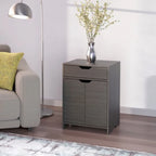 Meuble de rangement à deux étagères avec tiroir - 26.25 - Gris anthracite