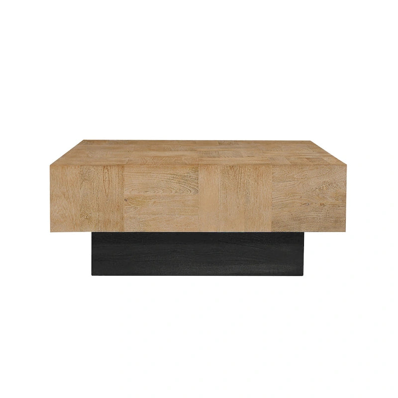 Ensemble de tables de salon 2 pièces en bois massif Caden