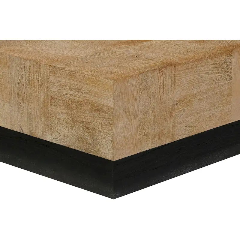Ensemble de tables de salon 2 pièces en bois massif Caden