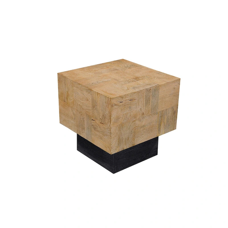 Ensemble de tables de salon 2 pièces en bois massif Caden