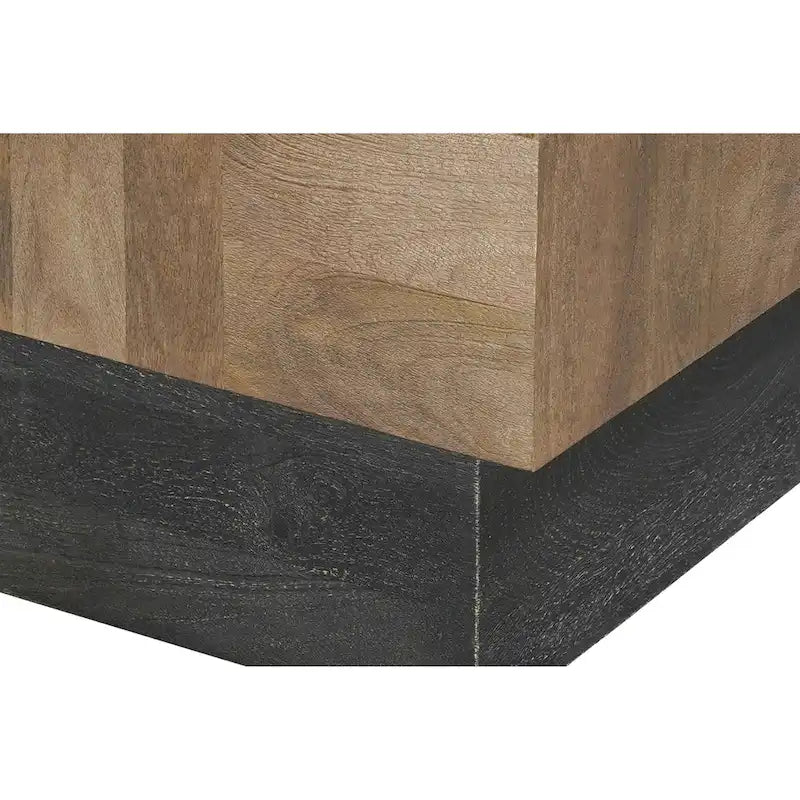 Ensemble de tables de salon 2 pièces en bois massif Caden