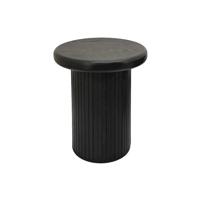 Ensemble de tables basses rondes modernes, combinaison double table basse avec pied de table cannelé, pour salon