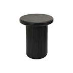Ensemble de tables basses rondes modernes, combinaison double table basse avec pied de table cannelé, pour salon