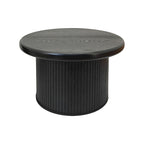Ensemble de tables basses rondes modernes, combinaison double table basse avec pied de table cannelé, pour salon