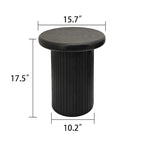 Ensemble de tables basses rondes modernes, combinaison double table basse avec pied de table cannelé, pour salon