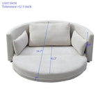 Fauteuil-lit pliant en lin, lit de sol, lit circulaire, canapé-futon réglable, canapé-lit pliant paresseux pour salon