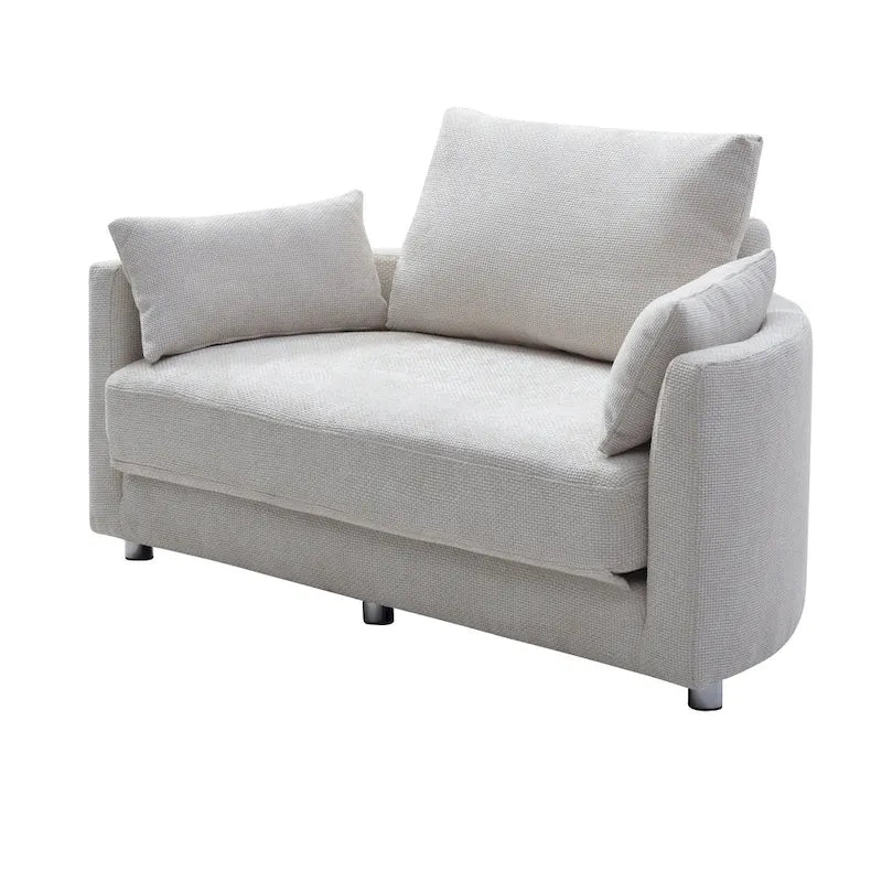 Fauteuil-lit pliant en lin, lit de sol, lit circulaire, canapé-futon réglable, canapé-lit pliant paresseux pour salon