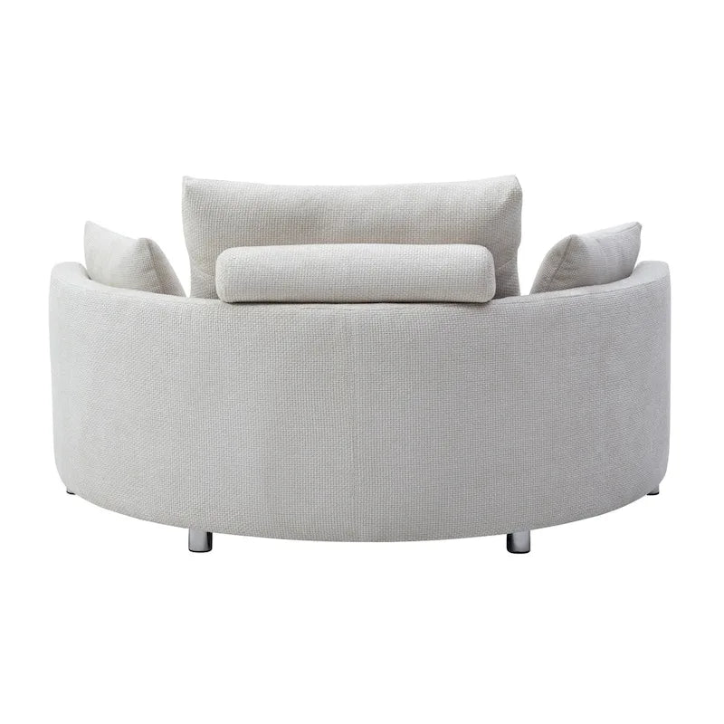 Fauteuil-lit pliant en lin, lit de sol, lit circulaire, canapé-futon réglable, canapé-lit pliant paresseux pour salon