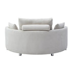 Fauteuil-lit pliant en lin, lit de sol, lit circulaire, canapé-futon réglable, canapé-lit pliant paresseux pour salon