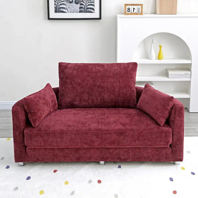 Fauteuil-lit pliant en lin, lit de sol, lit circulaire, canapé-futon réglable, canapé-lit pliant paresseux pour salon