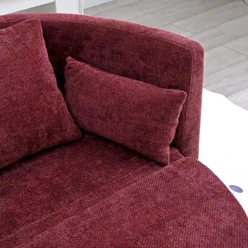 Fauteuil-lit pliant en lin, lit de sol, lit circulaire, canapé-futon réglable, canapé-lit pliant paresseux pour salon