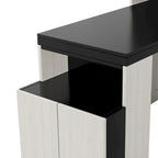 Lit escamotable grand format avec bureau et étagères de rangement