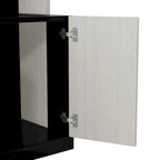 Lit escamotable grand format avec bureau et étagères de rangement