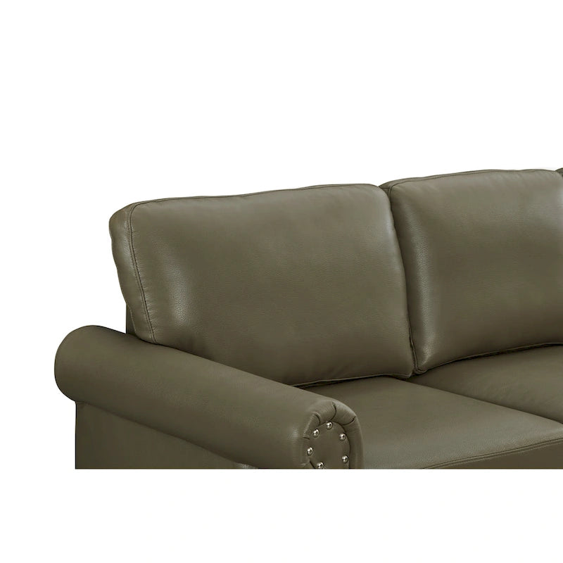 Canapé 3 places 82,68 en cuir PU avec rangement, structure en bois massif et métal, 6 pieds de support, coffres de rangement sous l'assise
