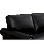 Canapé 3 places 82,68 en cuir PU avec rangement, structure en bois massif et métal, 6 pieds de support, coffres de rangement sous l'assise