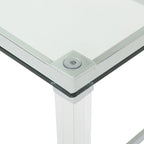 Table basse rectangulaire moderne en verre de 48" avec cadre robuste pour le salon
