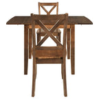Ensemble table à manger à abattants pour 2 personnes, espresso/marron, 3 pièces