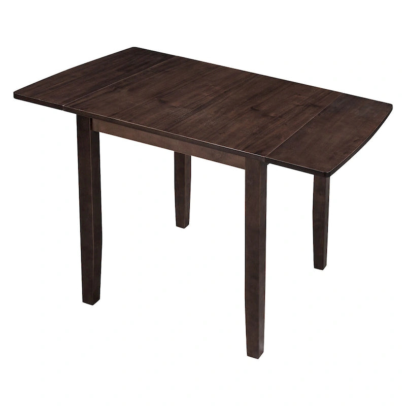 Ensemble table à manger à abattants pour 2 personnes, espresso/marron, 3 pièces